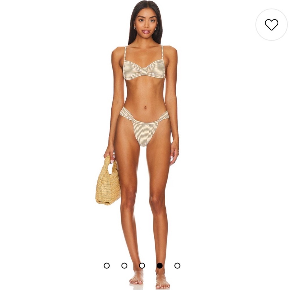 Montce Sandra neutral stripe bikini set